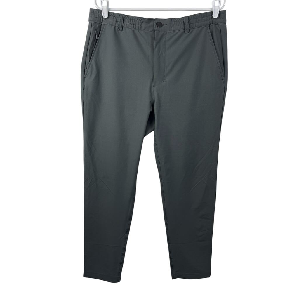 Men's Marc New‎ York Gray Commuter Flat Front Stretch Performance Pants sz 34x29